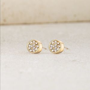 Chloe + Isabel Pavè Circle Stud Earrings NWT